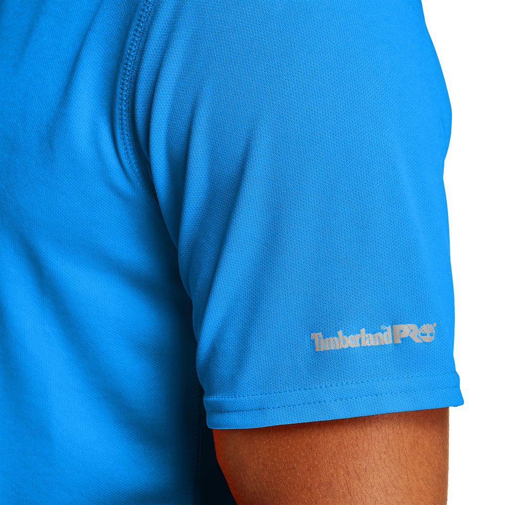 Timberland Mens T-Shirts PRO® Wicking Good Short-Sleeve - Blue - India US5481793